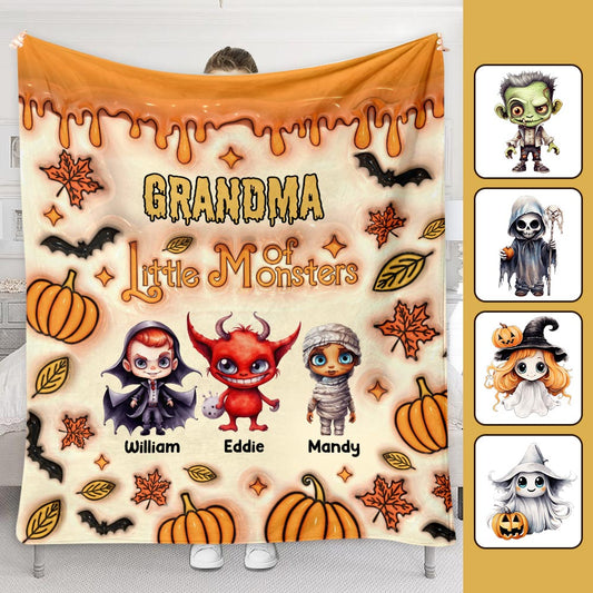Grandma Of Little Nightmares - Personalized Grandma Blanket