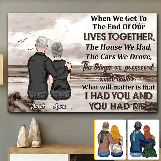 Old Couple When We Get - Personalized Couple Canvas And Poster