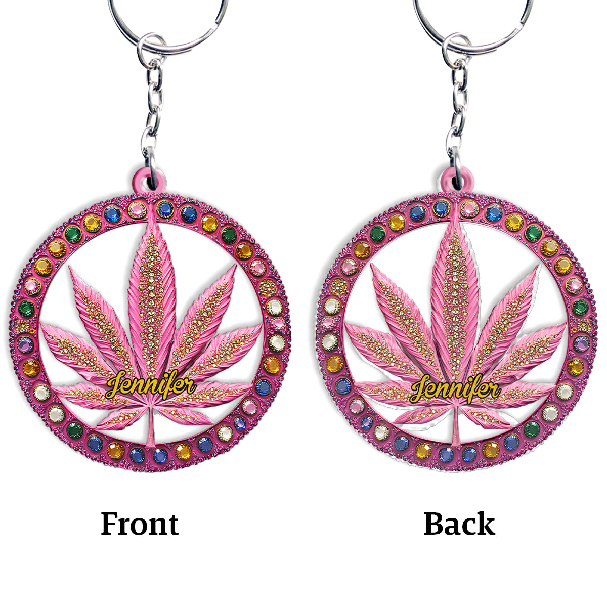 Stoner Chick – Personalisierter Weed-Schlüsselanhänger