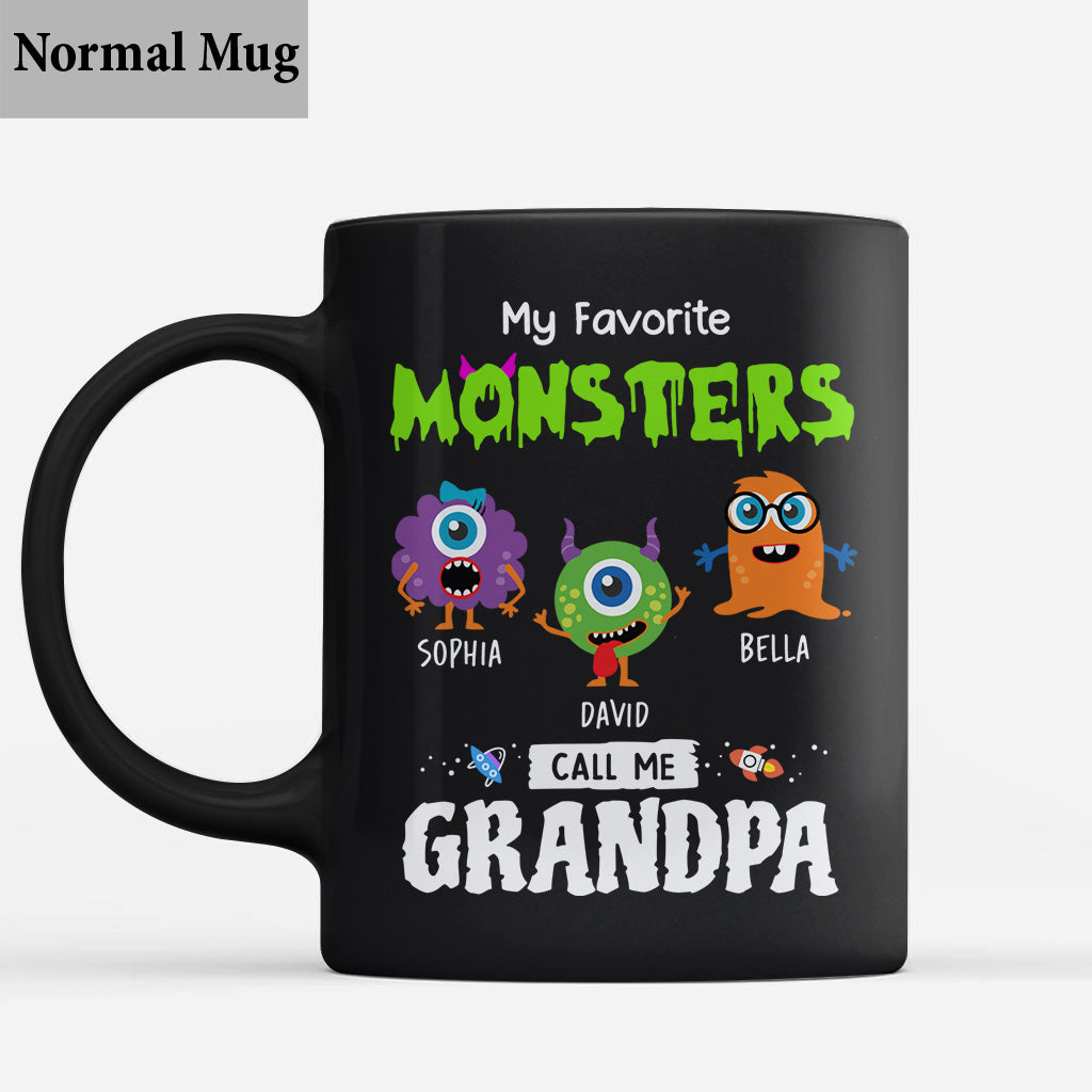 My Favorite Monsters Call Me Grandpa Papa - Personalized Grandpa Mug