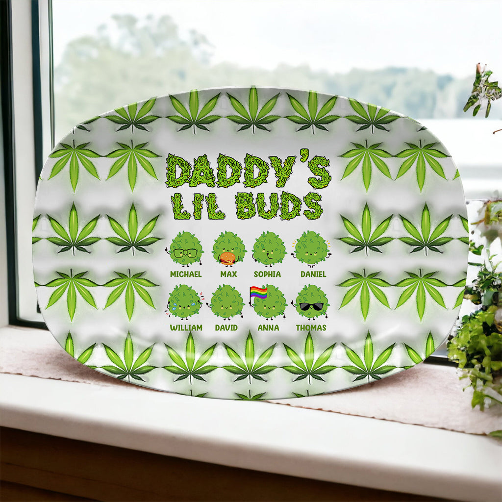 Lil Buds Rolling - Personalized Weed Plate