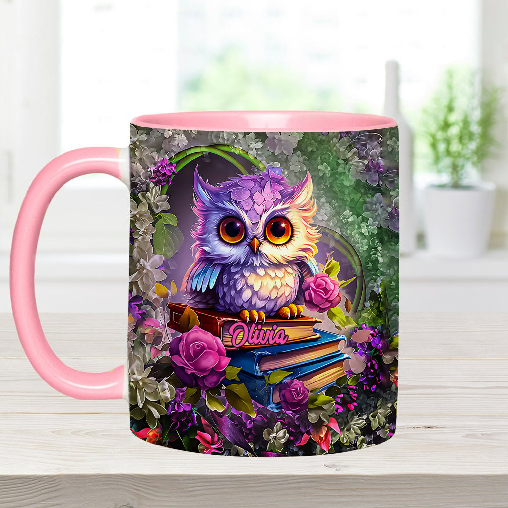 Mug personnalisé « Magnifique hibou pour les amoureux des livres »