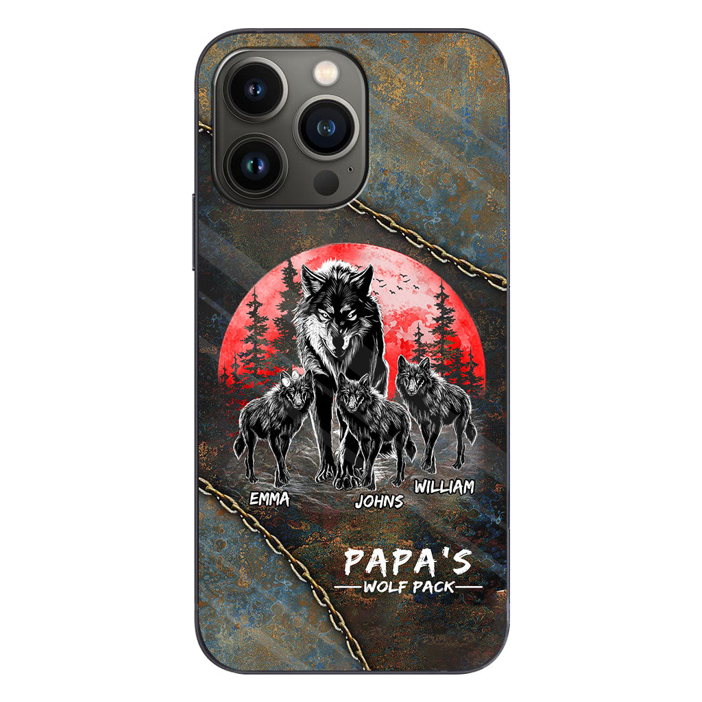 Papa Wolf Pack - Personalized Father Phone Case