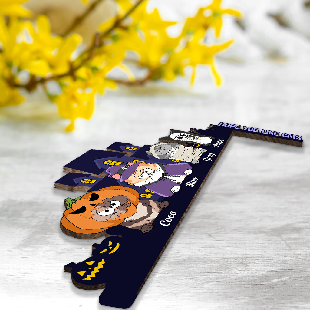 Hope You Like Cats - Personalized Cat Door Frame Decoration