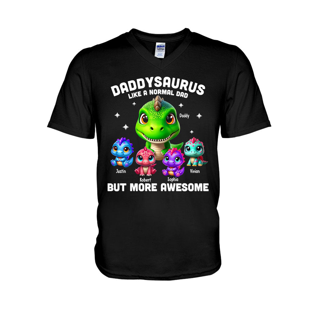 Daddysaurus Grandpasaurus 3D Dinosaurs - Personalized Father T-shirt And Hoodie