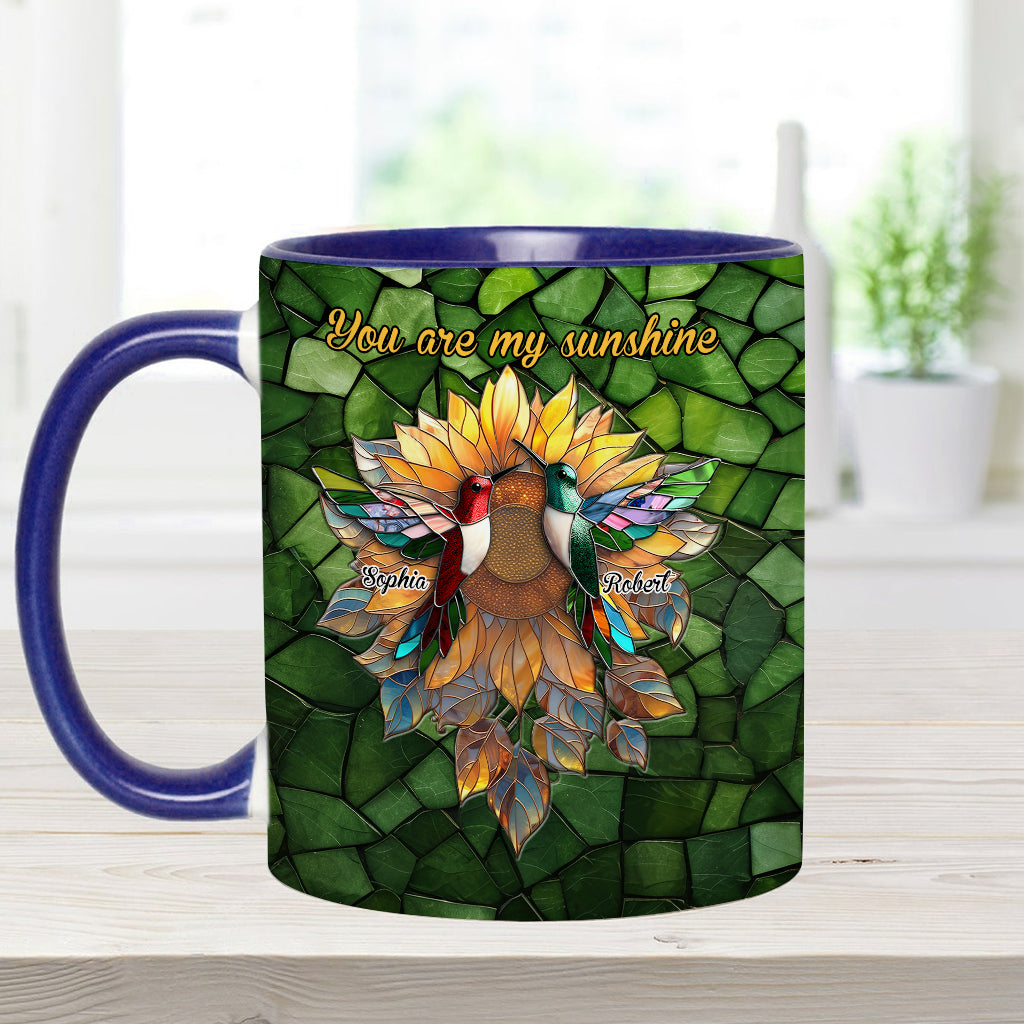 You Are My Sunshine - Personalized Couple Accent Mug
