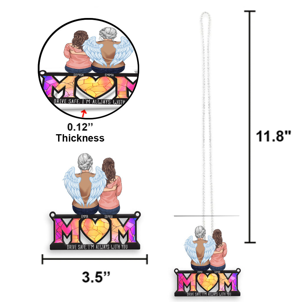 Drive Safe I Love You - Personalized Memorial Transparent Car Ornament