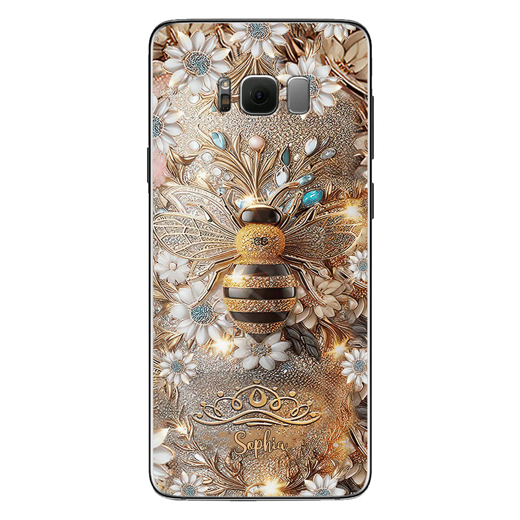 Queen Bee – Personalisierte transparente Handyhülle mit Bienenmotiv