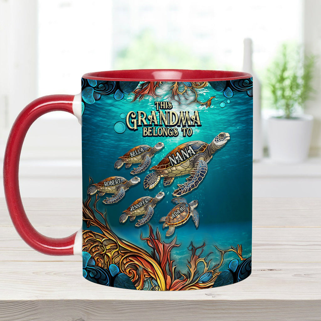 This Grandma Belongs To - Personalized Grandma Accent Mug