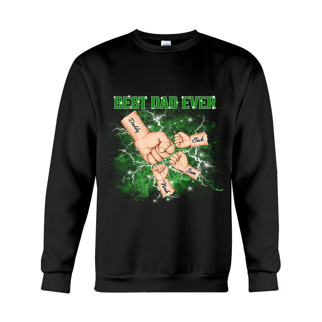 Bootleg Father & Kids Fist Bump - Personalized Father T-shirt And Hoodie