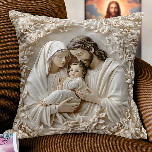 The Holy Family - Christian Throw Pillow