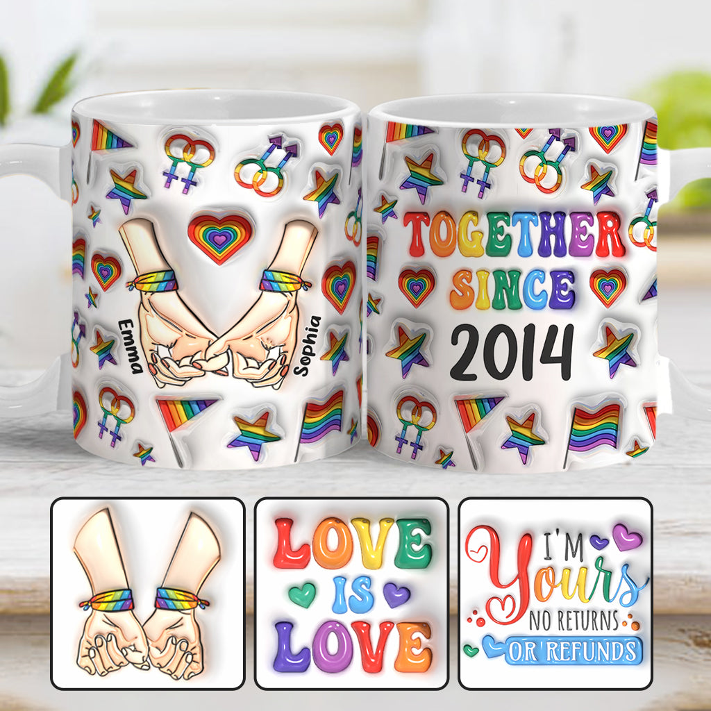 Ensemble depuis - Mug personnalisé de soutien LGBT