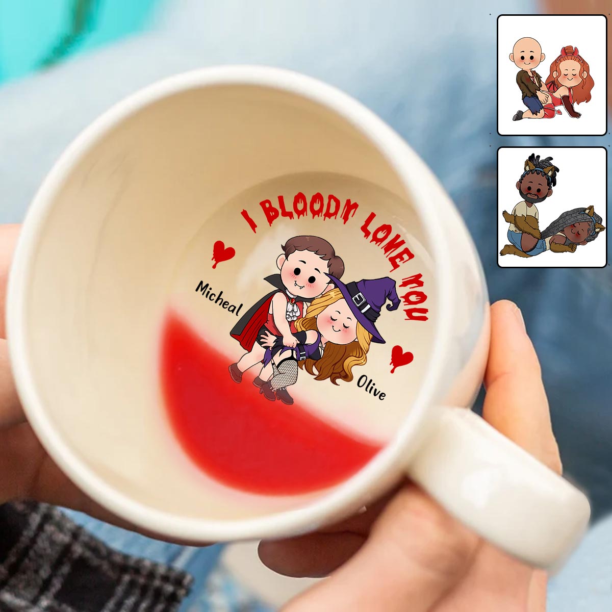 I Bloody With You - Personalized Couple Hidden Message Mug
