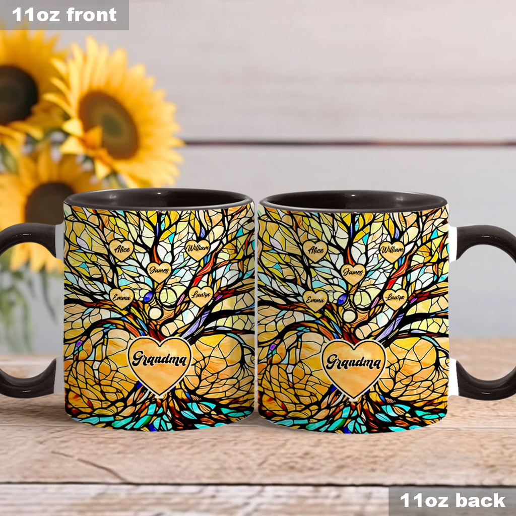 Our Family Tree - Personalized Grandma Accent Mug