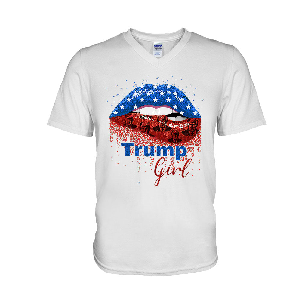 American Lips Trump Girl 2024 – T-Shirt und Hoodie