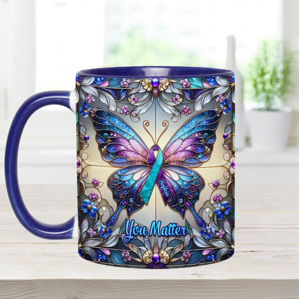 You Matter - Personalized Suicide Prevention Accent Mug