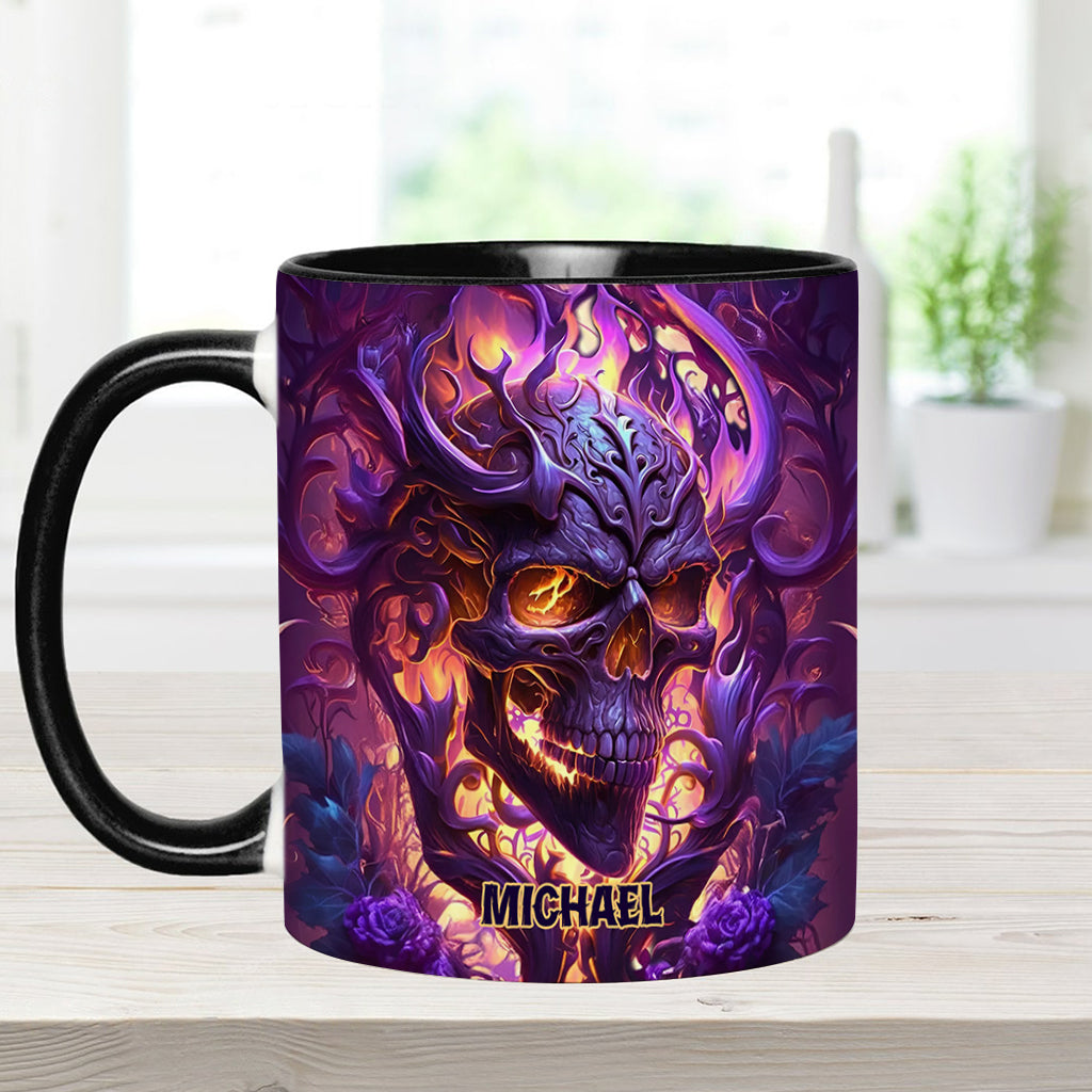 Fire and Fury - Personalized Skull Accent Mug