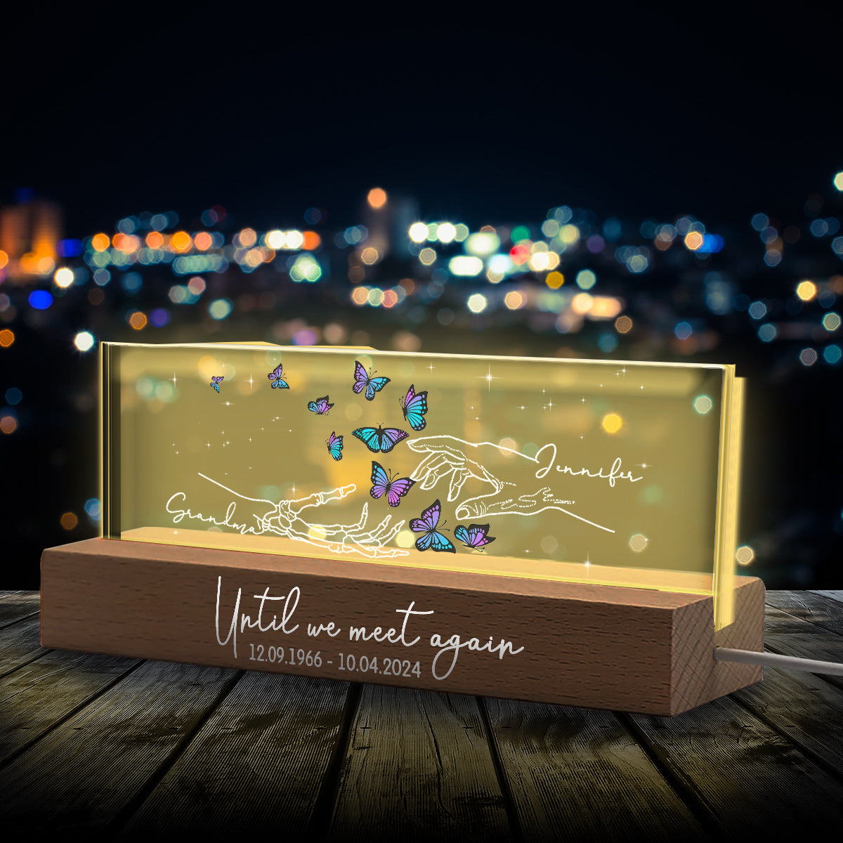 Until We Meet Again - Personalized Memorial Custom LED Night Light