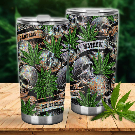 Gobelet à cannabis Bling Bling Skull Cannabis - Gobelet à cannabis personnalisé