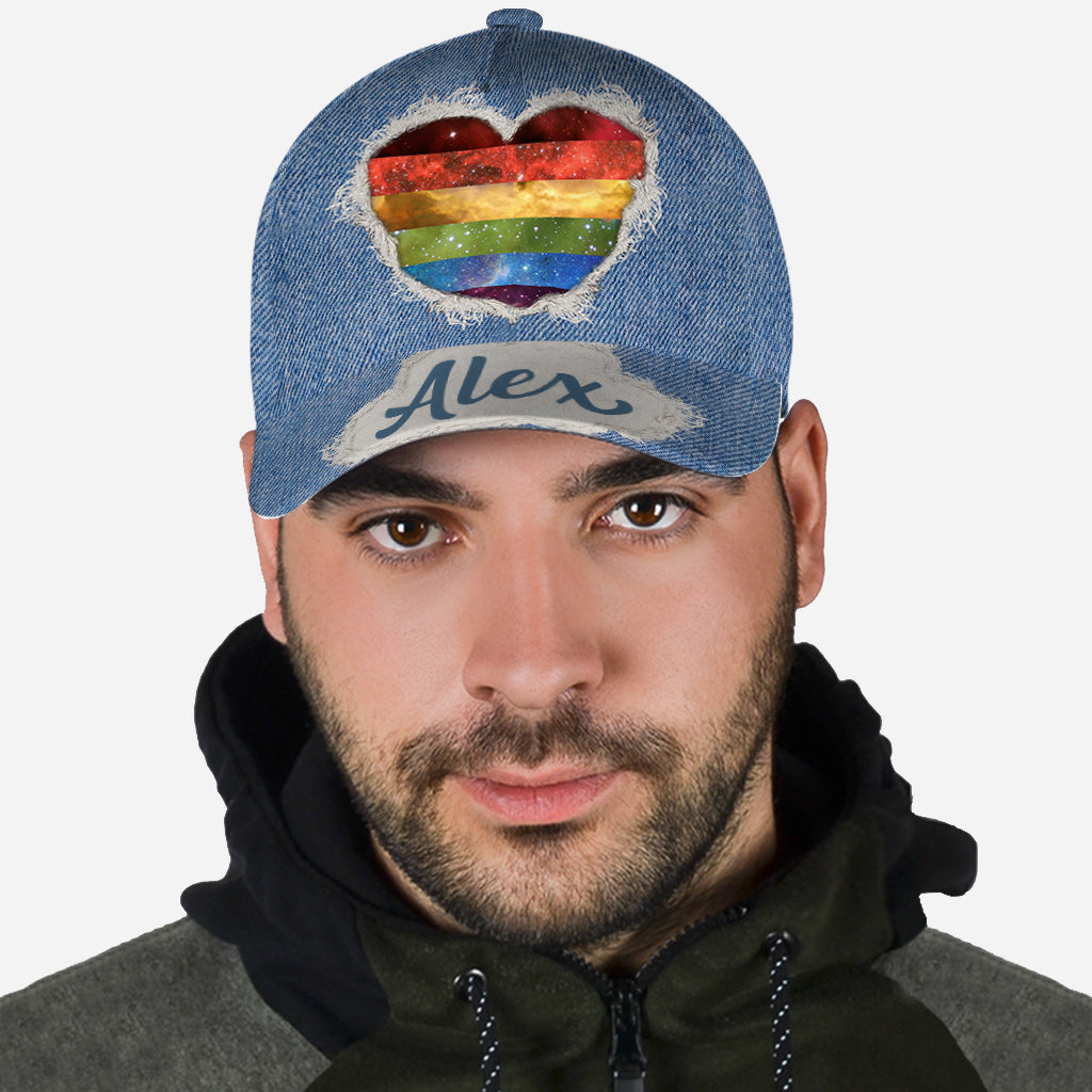 Pride Rainbow Galaxy – Personalisierte klassische LGBT-Unterstützungskappe