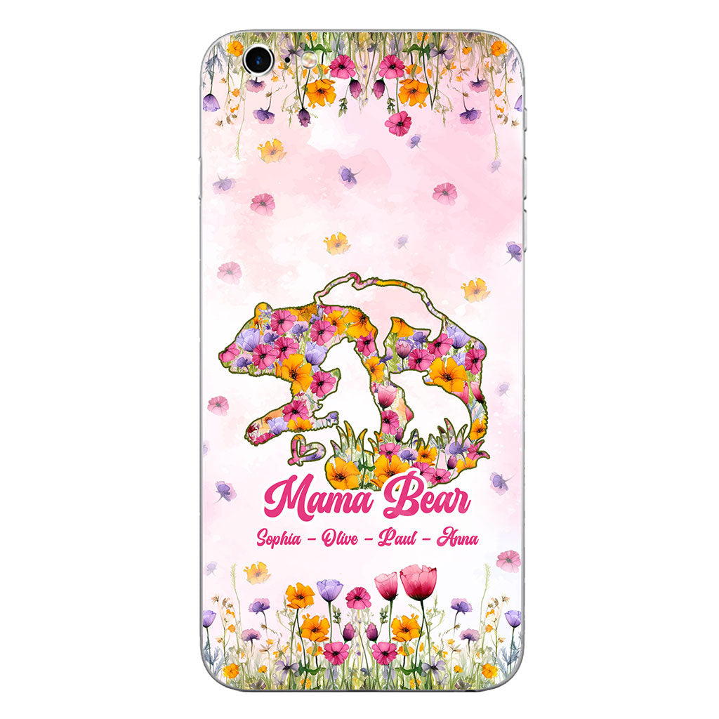 Mama Bear - Personalized Mother Clear Phone Case