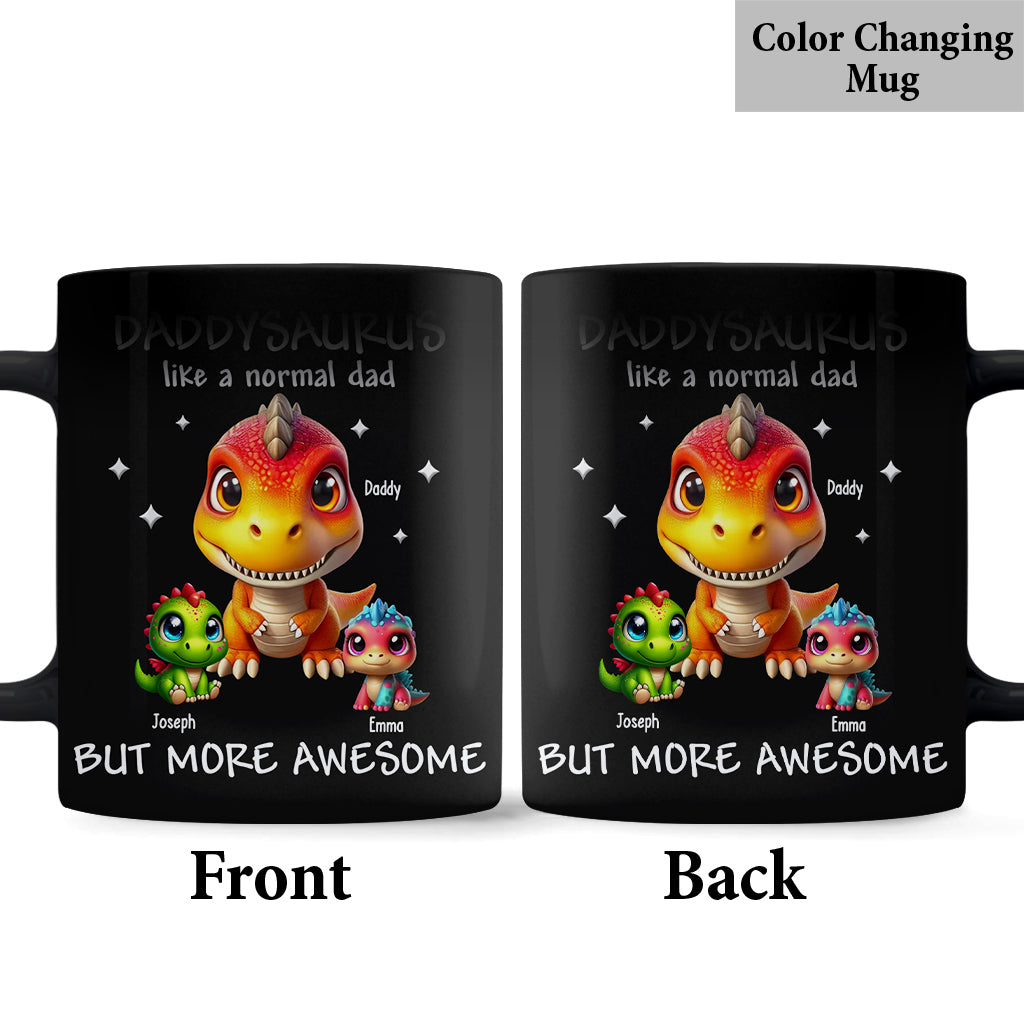Daddysaurus Grandpasaurus 3D Dinosaurs - Personalized Father Mug
