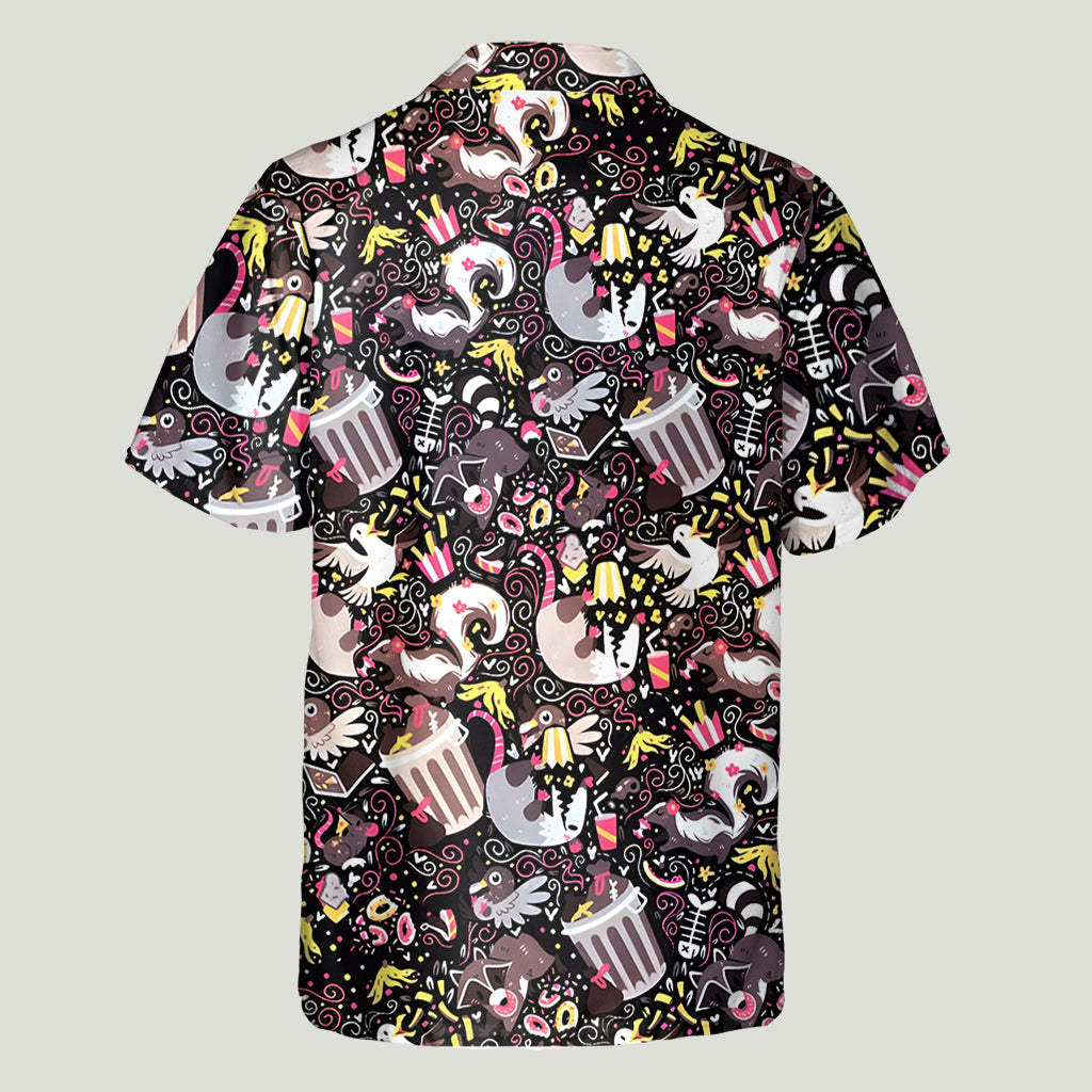 My Spirit Animal Eats Trash - Personalized Raccoon Hawaiian Shirt