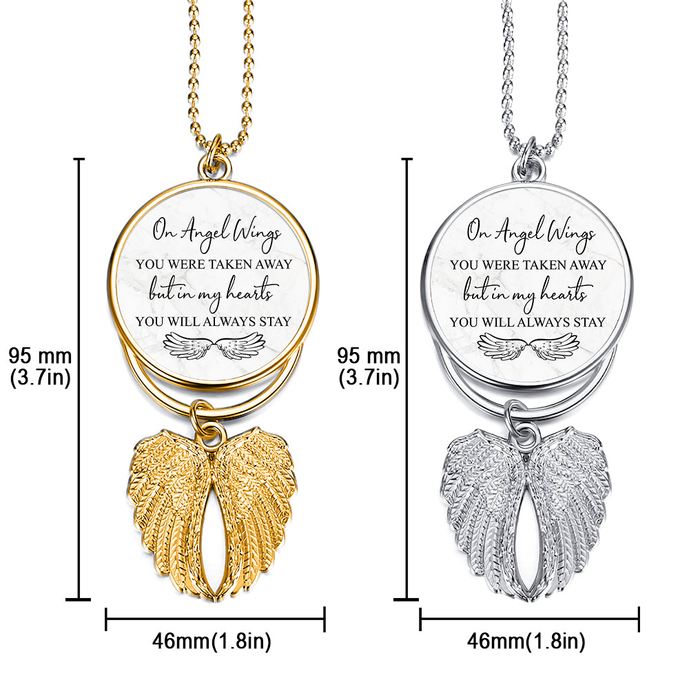 Tu as été emporté(e) sur des ailes d'ange - Ornement personnalisé en forme d'ailes de chien