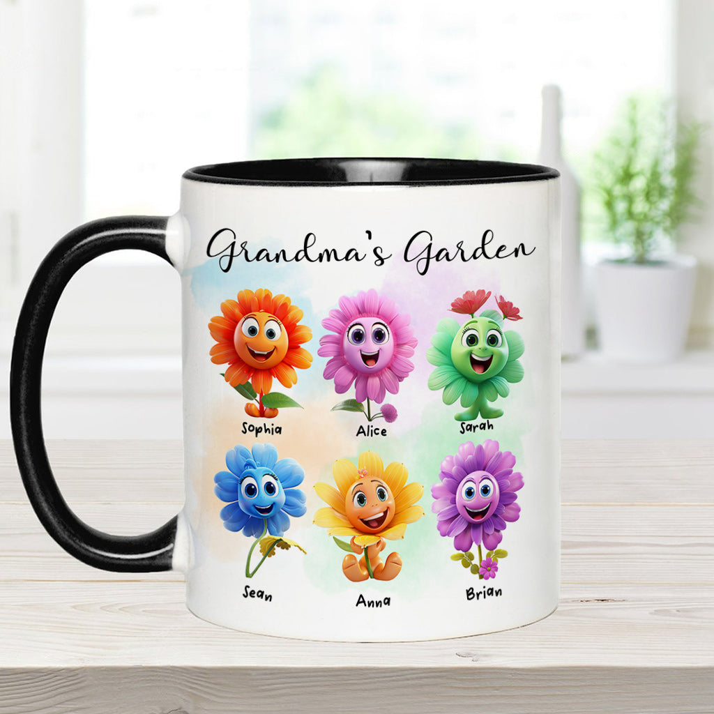 Grandma's Garden - Personalized Grandma Accent Mug