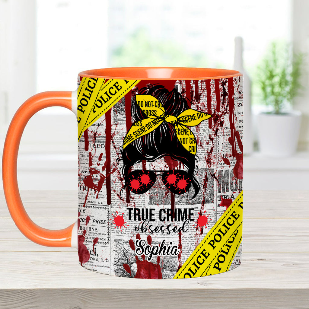 True Crime Obessed - Personalized Accent Mug