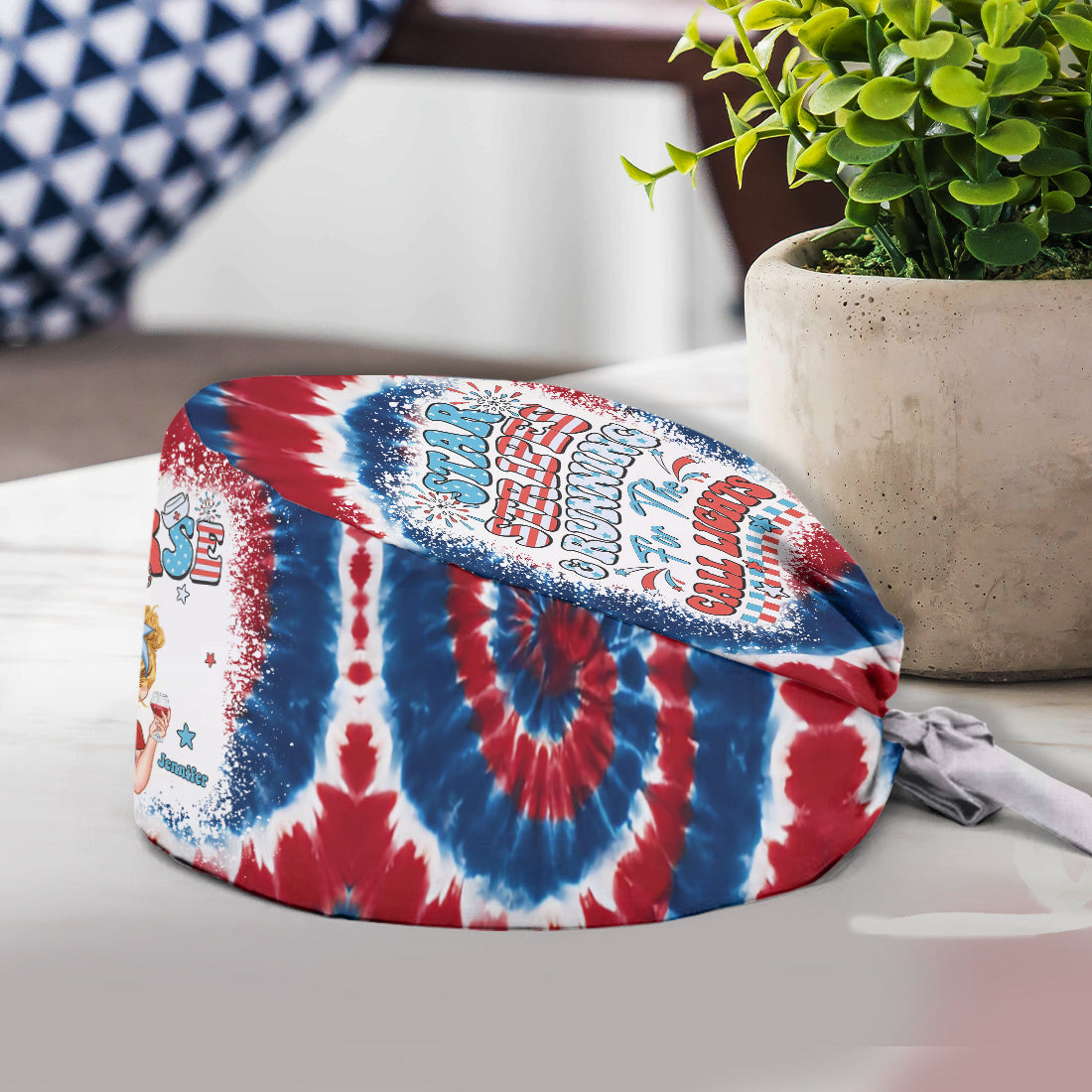 Nurse Life 4th Of July - Personalized Nurse Scrub Cap