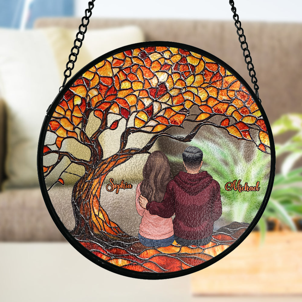 You & Me We Got This - Personalized Couple Stained Glass Suncatcher