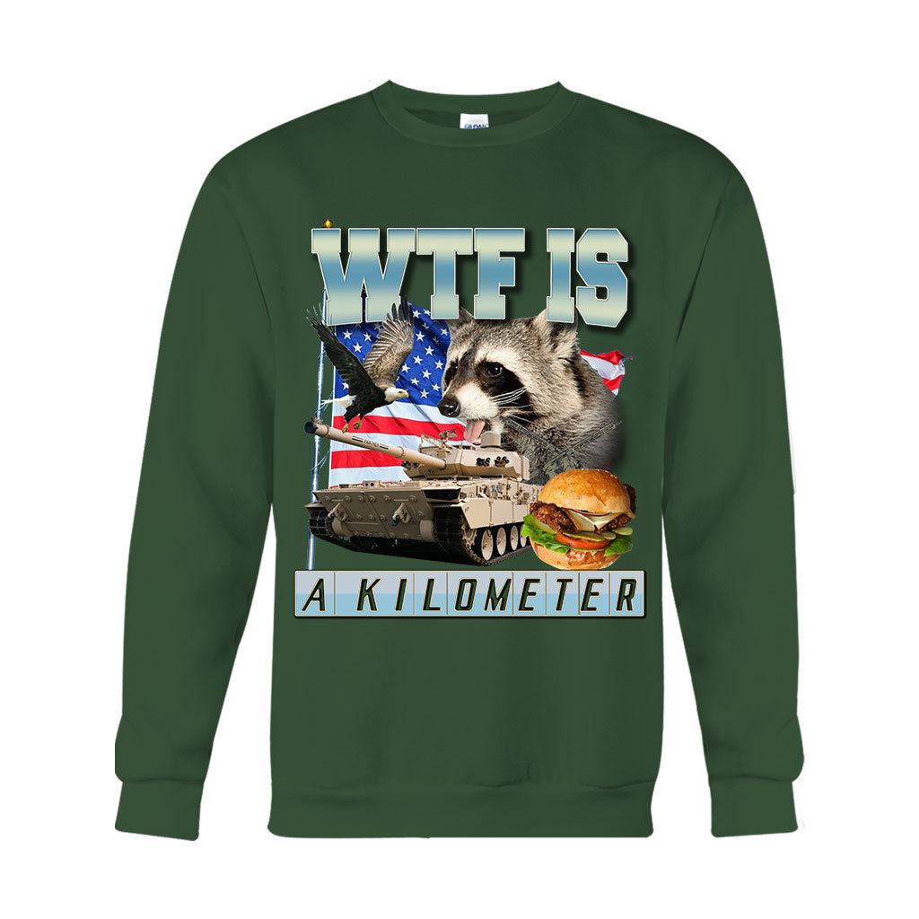 Qu'est-ce qu'un kilomètre ? - T-shirt et sweat à capuche Raton laveur