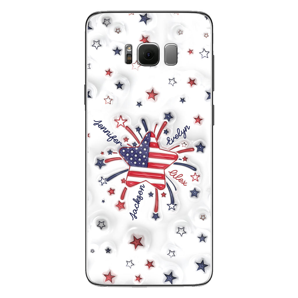Grandma's Little Star 4th Of July - Personalized Grandma Phone Case