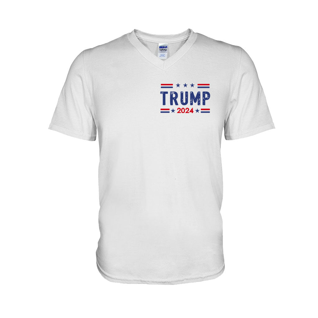 Kugelsicheres T-Shirt, „Niemals aufgeben“-Shirt, „Kämpfe für Amerika“-T-Shirt, Retro-Rallye-Shirt, „Kämpfen, kämpfen, kämpfen“-Shirt