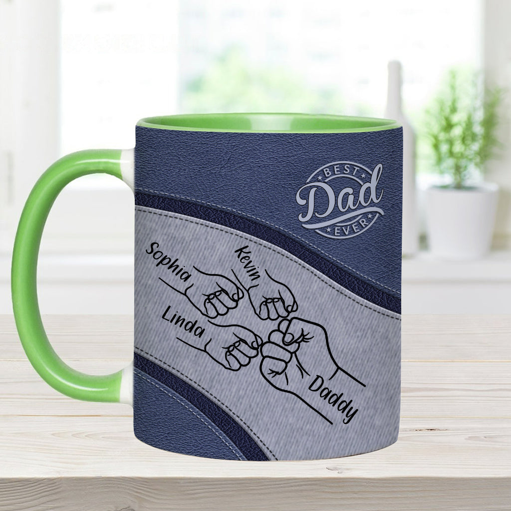 Best Dad Ever - Personalized Father Accent Mug