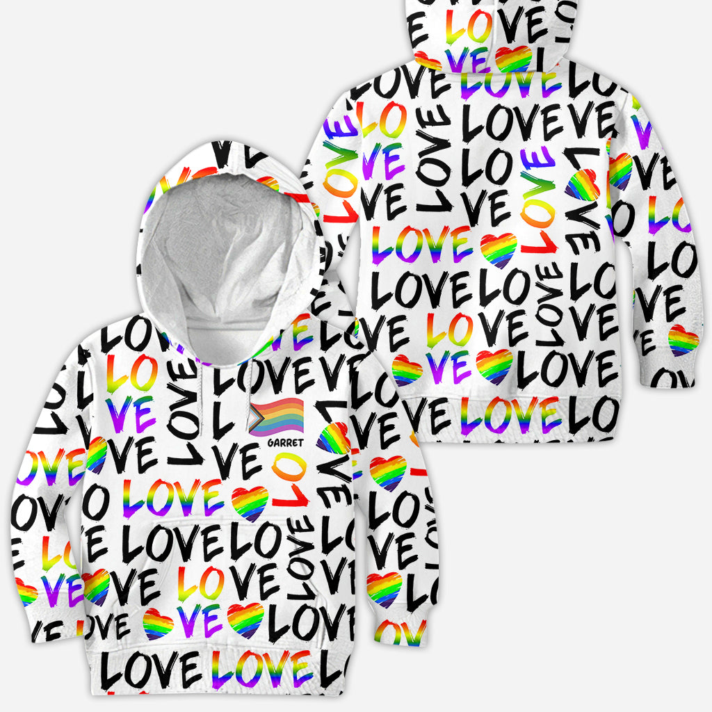 L'amour c'est l'amour - T-shirt personnalisé de soutien LGBT