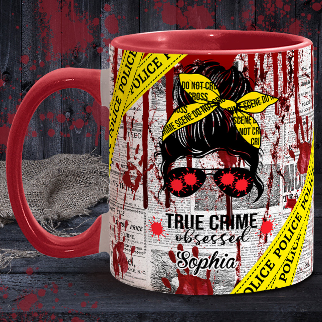 True Crime Obessed - Personalized Accent Mug