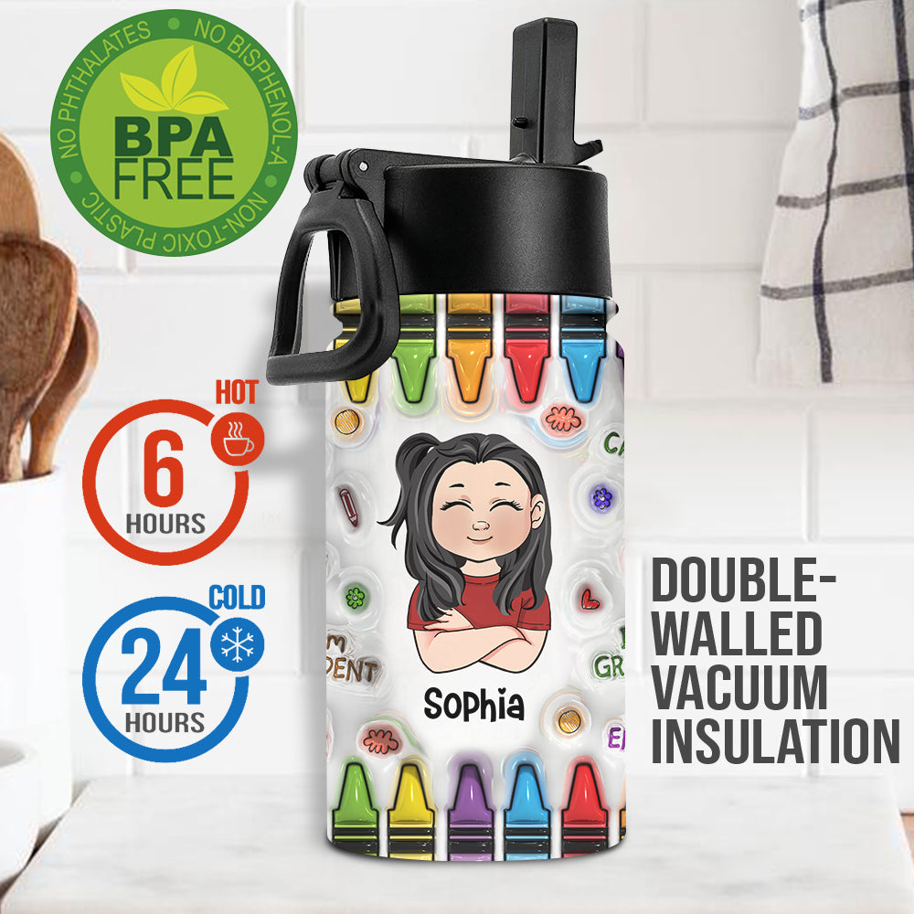 Je suis courageux - Gourde personnalisée pour enfant