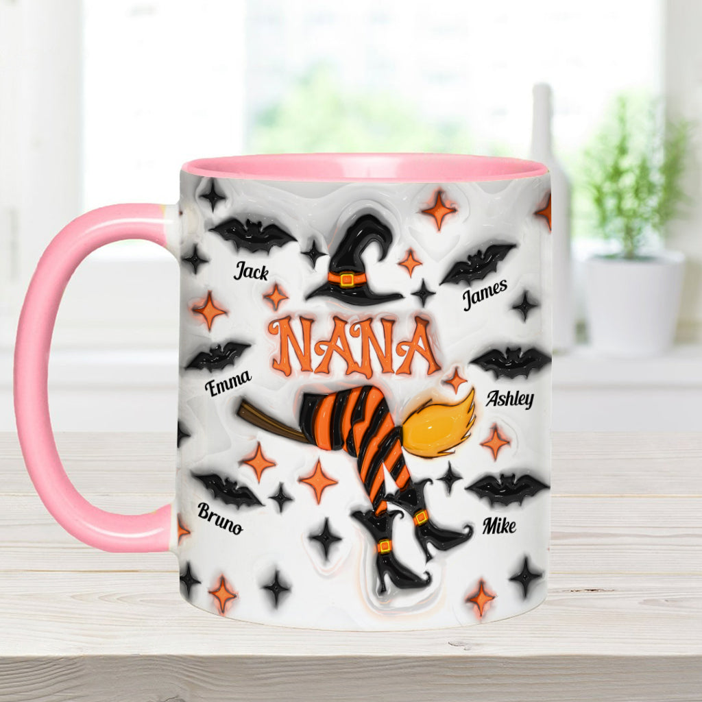Nana Liffe/ Grandma Life/ Mama Life... - Personalized Grandma Accent Mug