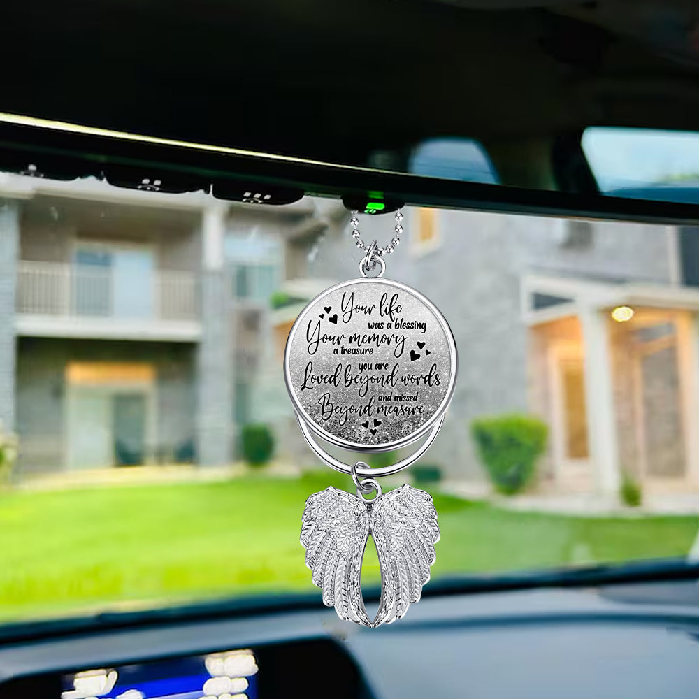 Your Life Was A Blessing - Personalized Memorial Wings Ornament