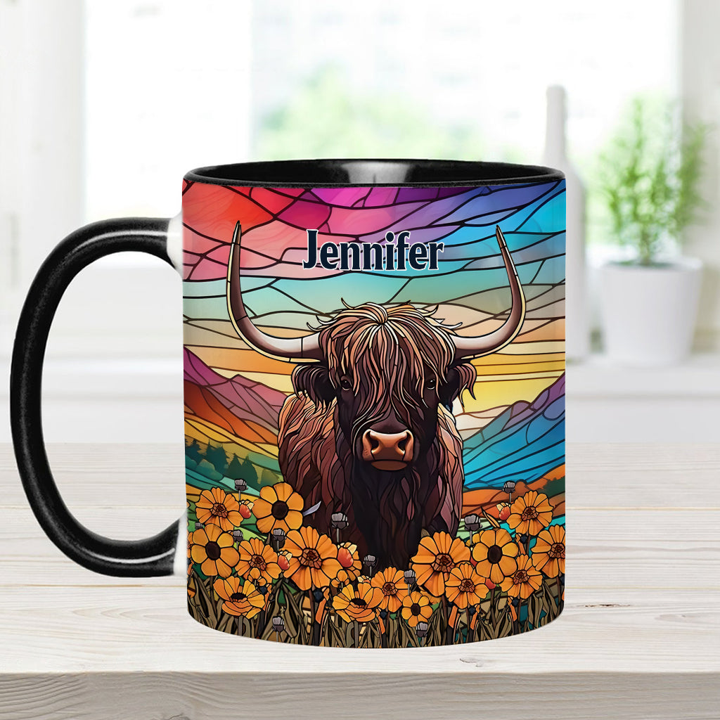 Liebe Hochlandrinder - Personalisierte Tasse