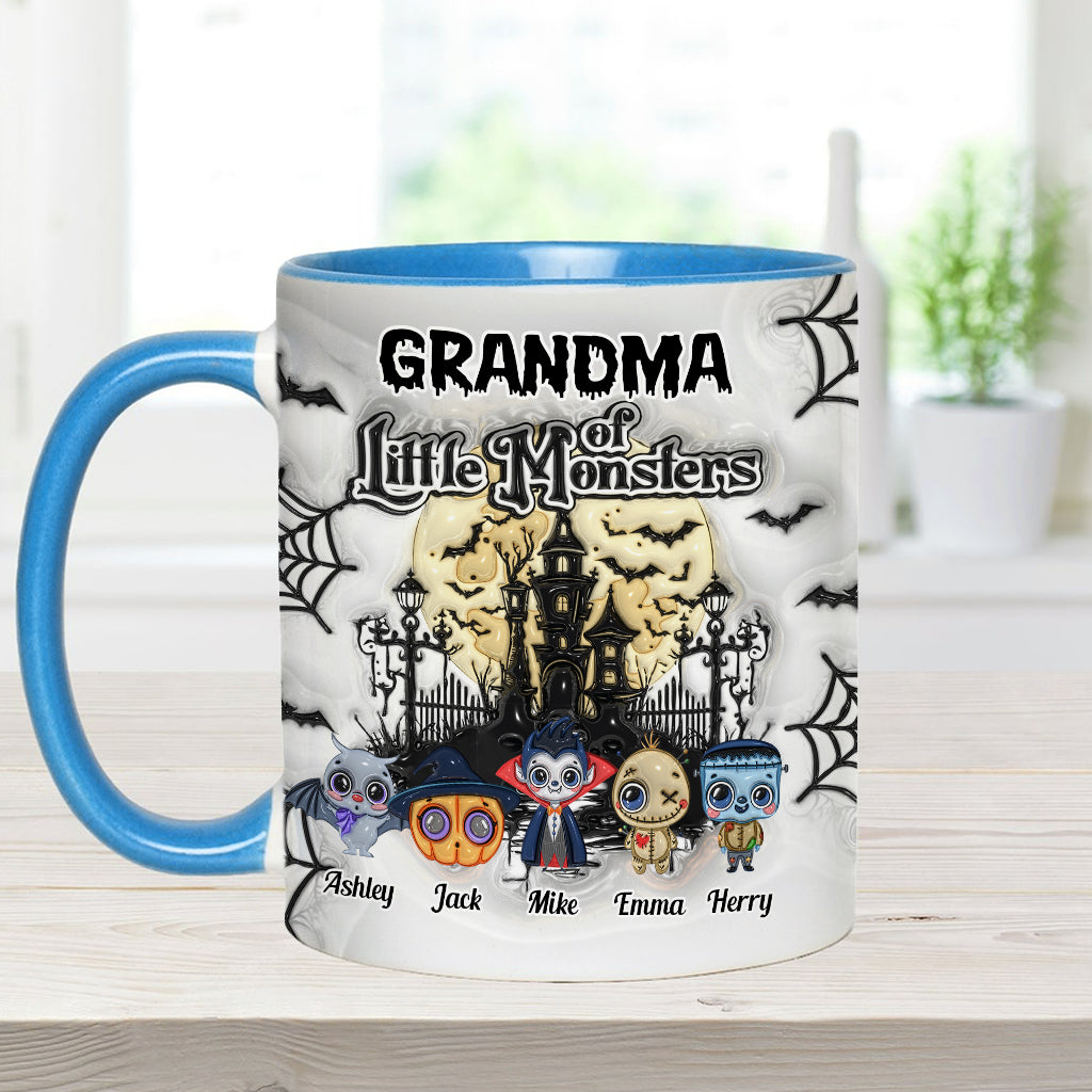 Grandma Of Little Nightmares - Personalized Grandma Accent Mug