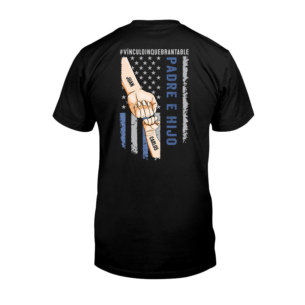 Padre E Hijos Vínculo Inquebrantable - Personalized Father T-shirt and Hoodie