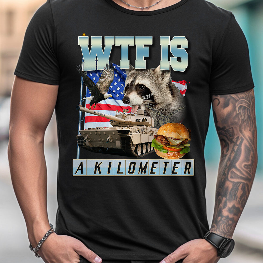 Qu'est-ce qu'un kilomètre ? - T-shirt et sweat à capuche Raton laveur