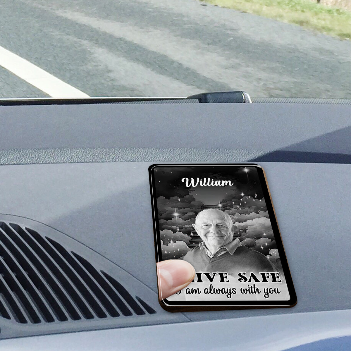 The Call To Heaven - Personalized Memorial Shaped Car Visor Clip