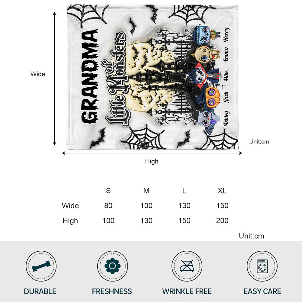 Grandma Of Little Nightmares - Personalized Grandma Blanket