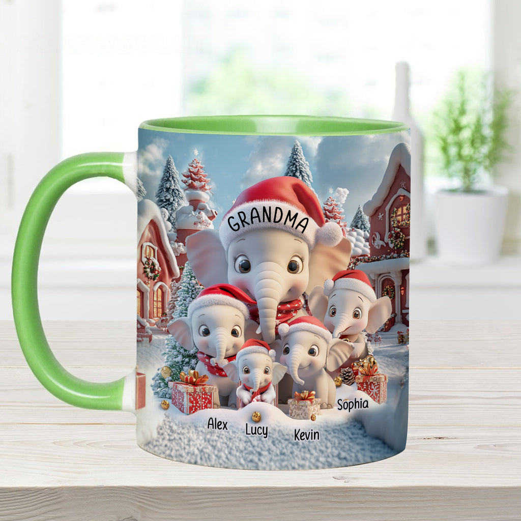 Beliebiger Titel: Niedlicher Elefant – Personalisierte Tasse mit Oma-Akzent