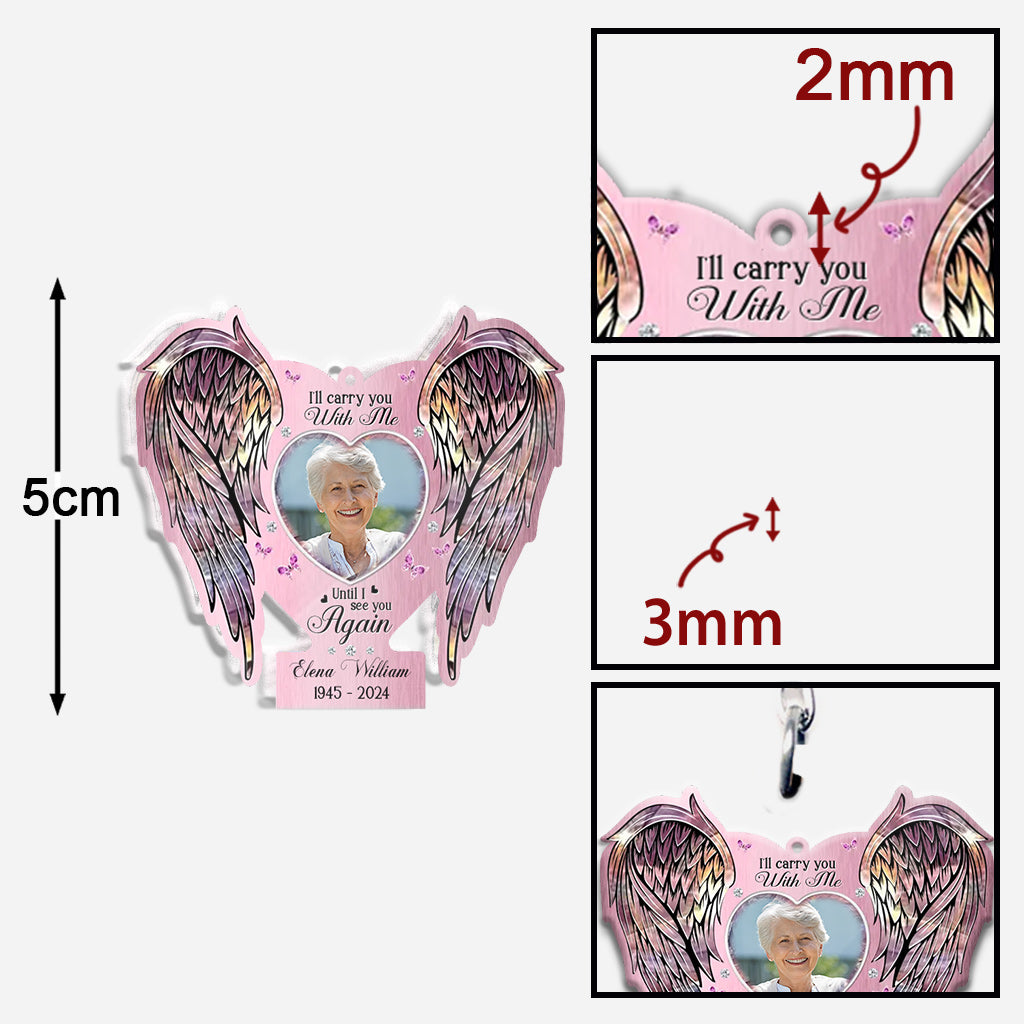 Memorial Wings Your Wings Were Ready But My Heart Was Not - Personalized Memorial Keychain