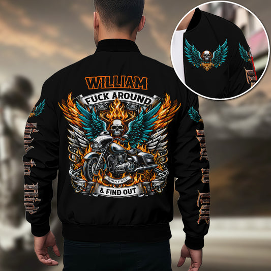 Old Biker - Personalisierte Biker-Bomberjacke
